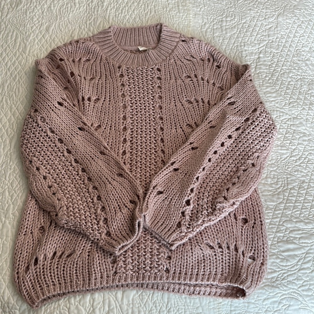 Light mauve Moth knitted sweater in size M